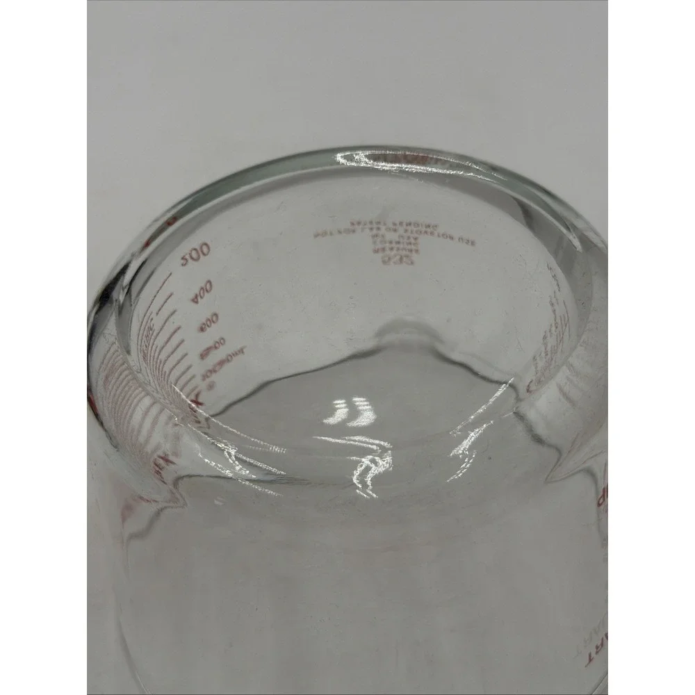 Vintage Pyrex 532 4 CUP 1 Quart 32 oz Measuring Cup Red Block Letters
